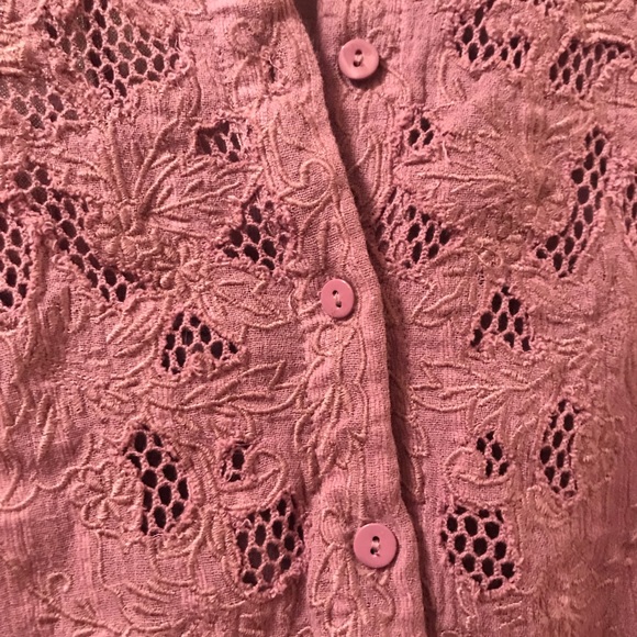 Free people purple Victorian style button shirt - Picture 4 of 6